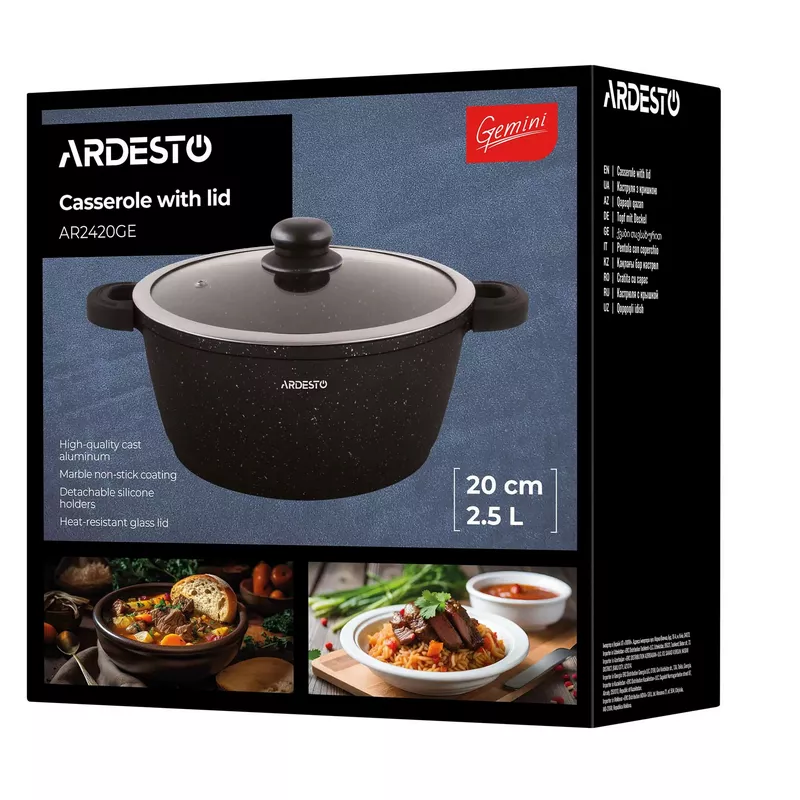 Cratita cu capac Ardesto Pot Ardesto AR2420GE Anzio