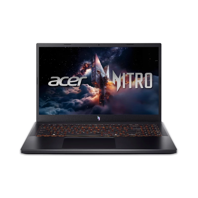 Игровой ноутбук ACER ACER Nitro V 15 ANV15-52 Obsidian Black 15.6” IPS FHD 165Hz (Intel Core i5-13420H 8xCore 1.4-4.7GHz, 16GB DDR4 RAM (1slot free), 1TB PCIe NVMe SSD, NVIDIA GeForce RTX 5050 8GB GDDR7, WiFi6-AX/BT 5.2, RJ-45, 76Wh, HD webcam, Backlit keyboard, EN/RU/UA