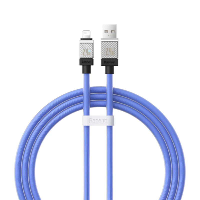 Cablu Baseus Baseus Cable CoolPlay Series USB-A to Lightning 2.4A 12W 1m, Blue