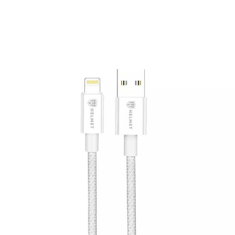 Cablu HELMET Helmet Cable USB to Lightning 20W 1.5M Nylon Series, Grey