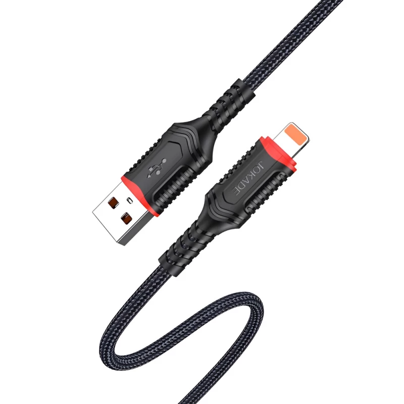 Cablu Jokade Jokade Cable USB-A to Lightning 3A, 20W, 1m JA019, Black