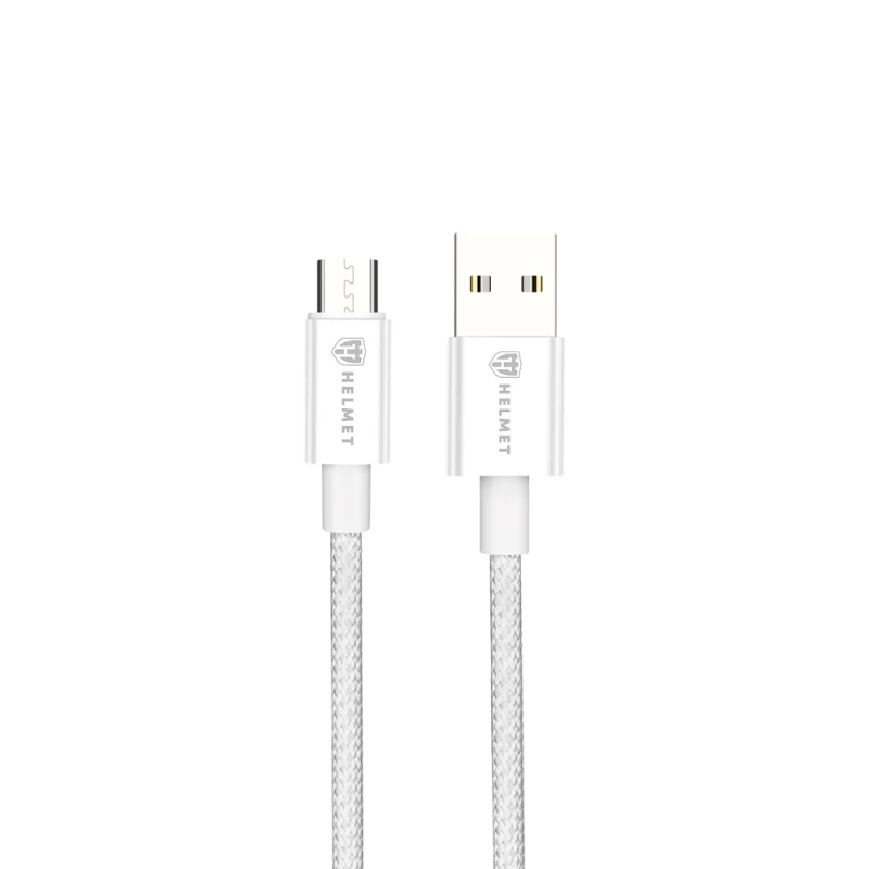 Cablu HELMET Helmet Cable USB to Micro-USB 20W 1.5M Nylon Series, Grey