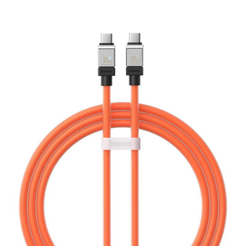Cablu Baseus Baseus Cable CoolPlay Series Type-C to Type-C 5A 100W 1m, Orange
