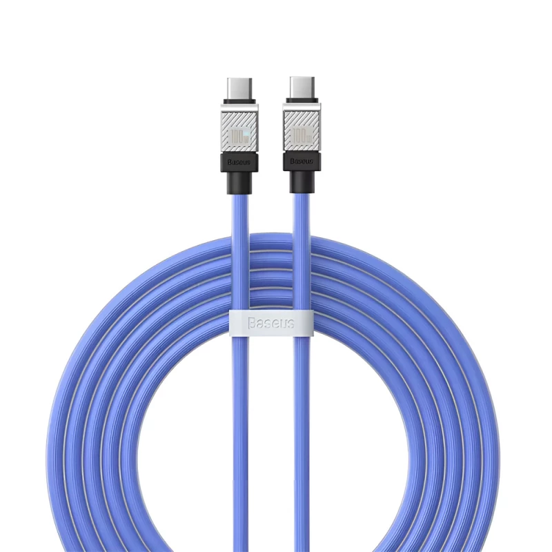 Cablu Baseus Baseus Cable CoolPlay Series Type-C to Type-C 5A 100W 2m, Blue