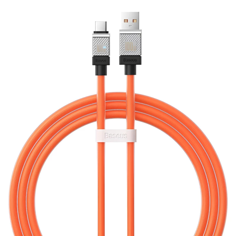 Cablu Baseus Baseus Cable CoolPlay Series USB-A to Type-C 2.4A 12W 2m, Orange