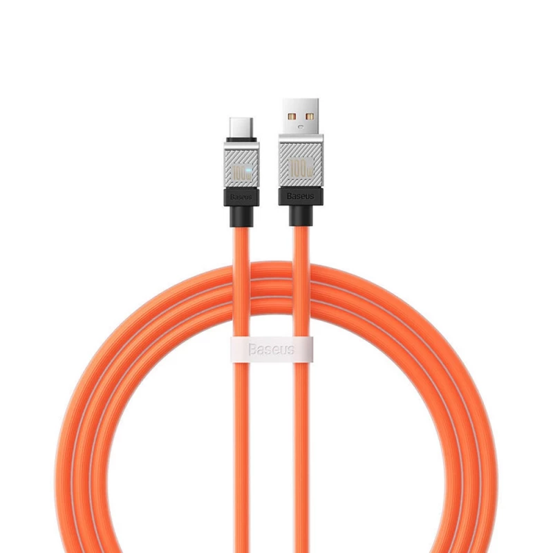 Cablu Baseus Baseus Cable CoolPlay Series USB-A to Type-C 5A 100W 1m, Orange