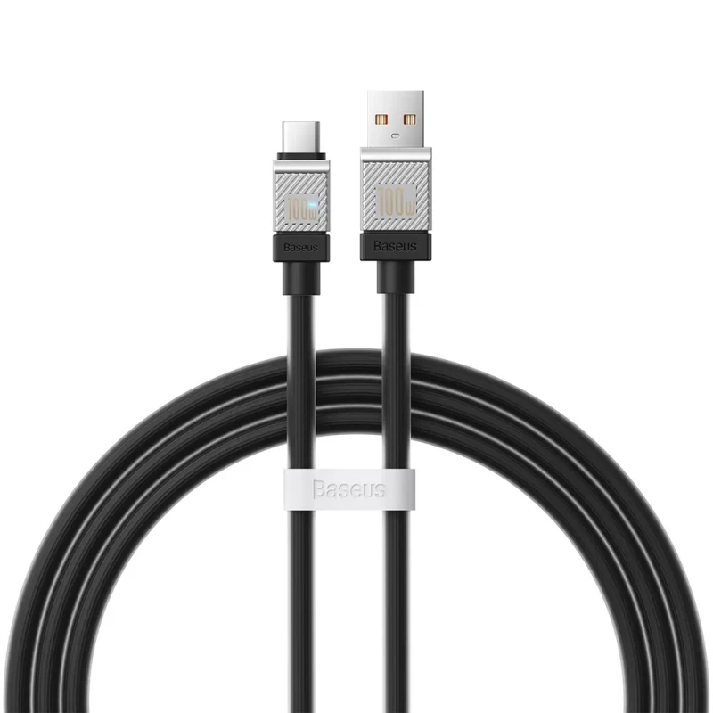 Cablu Baseus Baseus Cable CoolPlay Series USB-A to Type-C 5A 100W 2m, Black