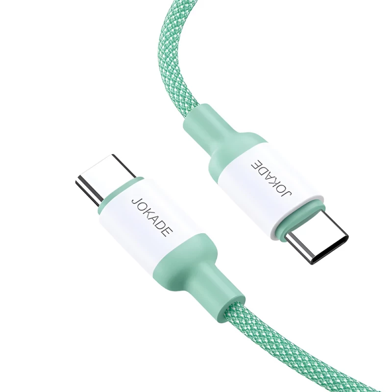 Cablu Jokade Jokade Cable Type-C to Type-C 5A 100W 1M JA014, Green