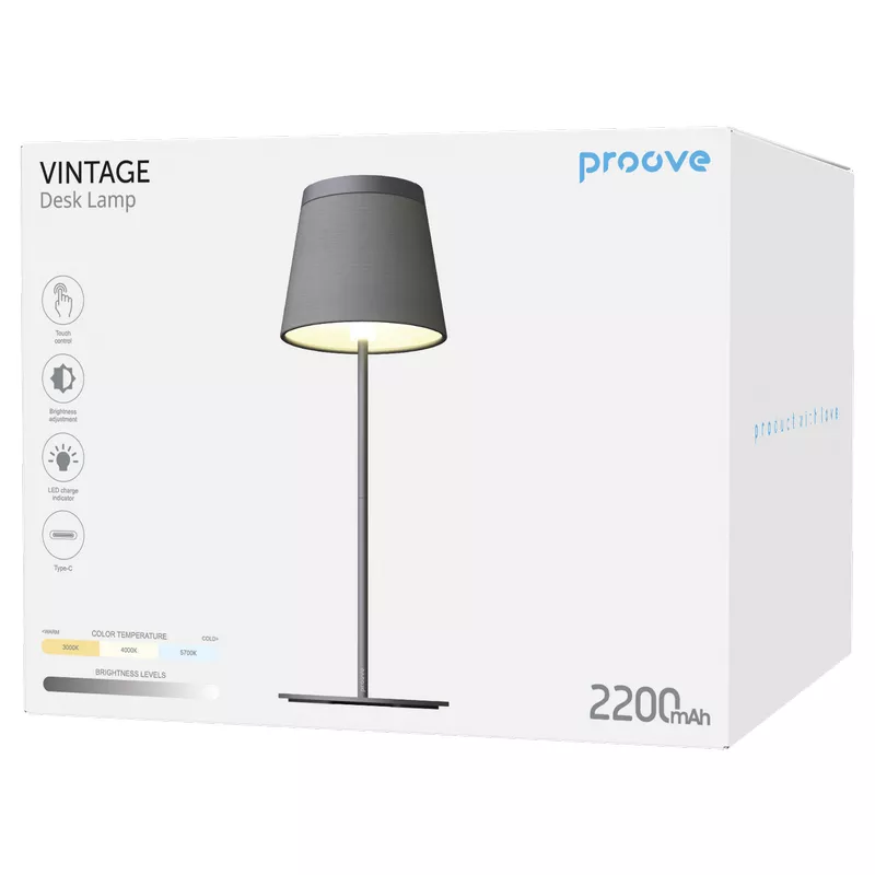 Lampa de masa Proove Desk Lamp Proove Vintage 2200mAh,Black