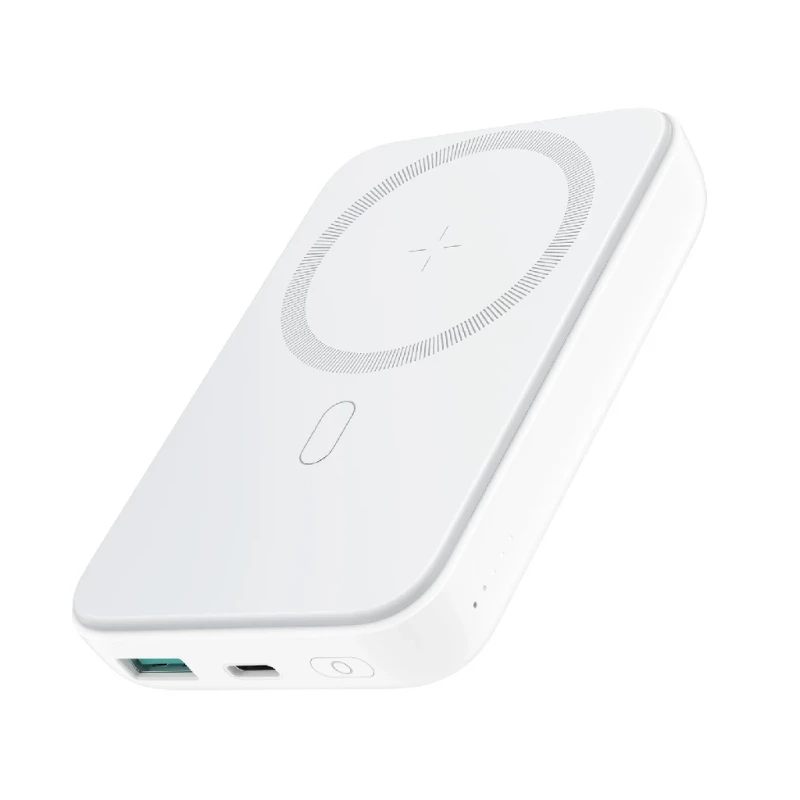 Baterie externa universala JOYROOM JOYROOM 20W Mini magnetic wireless power bank 10000mah White With Type-C to Type-C 0.25m cable White R-W020 White