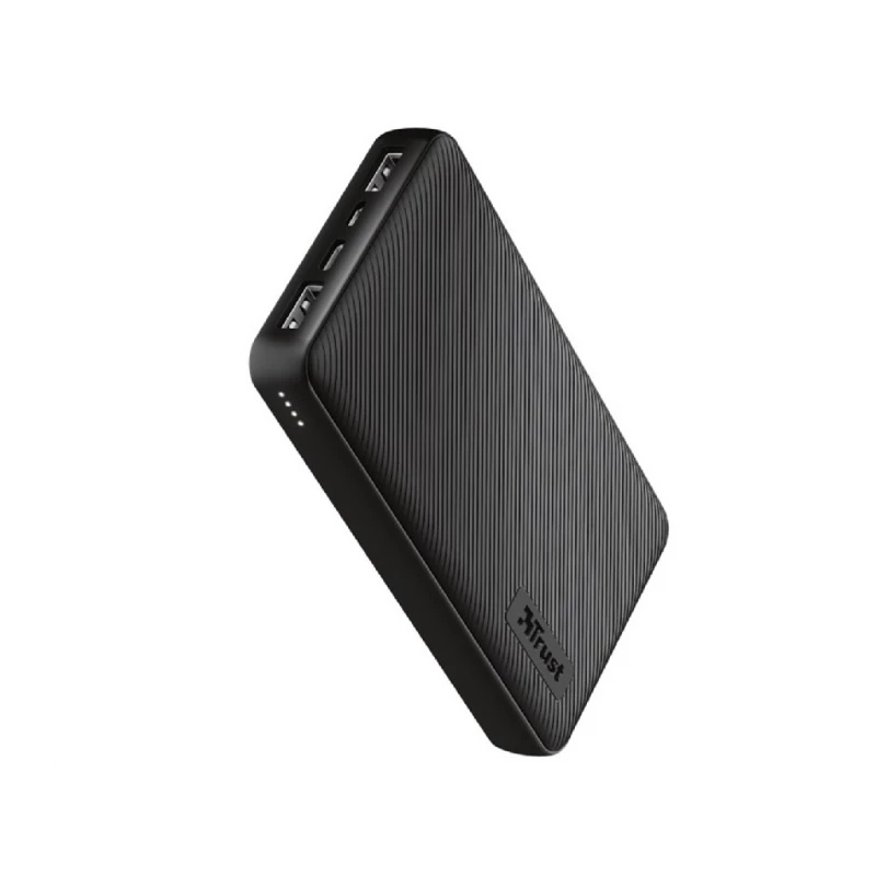 Baterie externa universala TRUST 15000mAh Powerbank - Trust Primo Eco, Black, Fast-charge with maximum speed via USB-C (15W) or USB-A (12W). Charging speed varies between devices TR_24677
