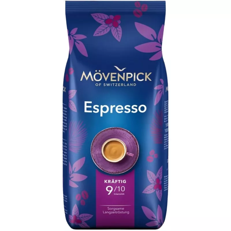 Cafea MOVENPICK кофе в зернах 1кг черный MOVENPICK Espresso 9/10