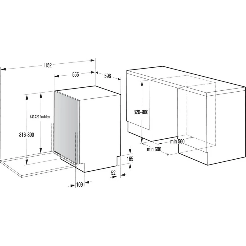 Masina de spalat vase incorporabila GORENJE Dish Washer/bin Gorenje GV16D5