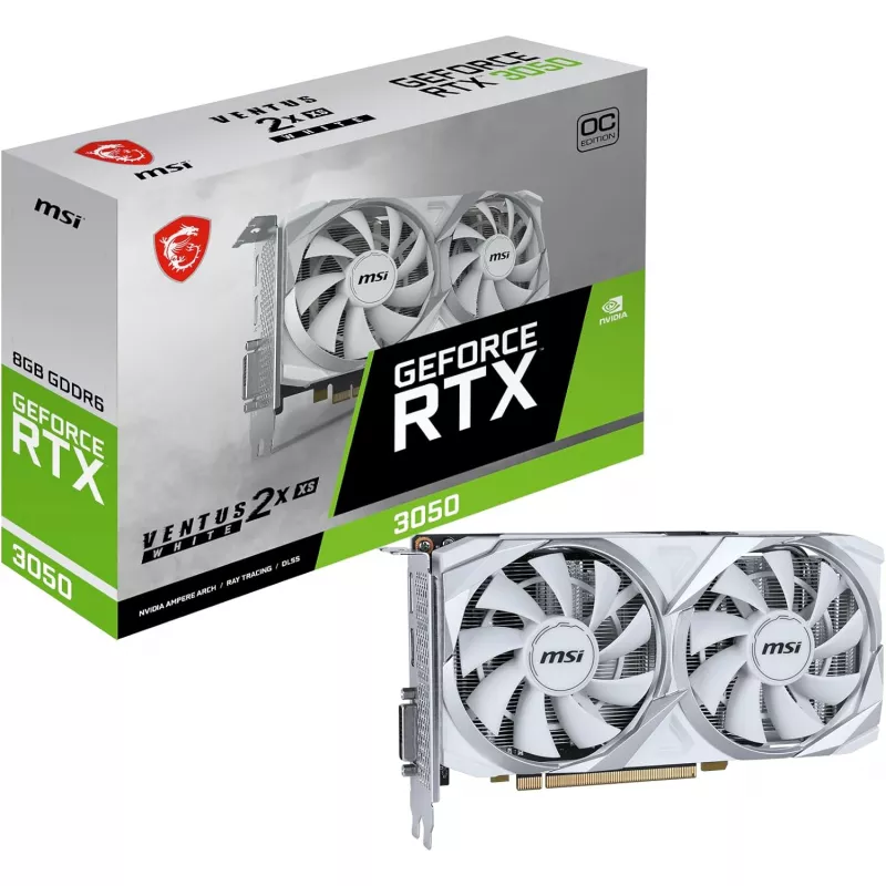Placa video MSI Ventus RTX 3050 8GB 2X XS White OC GDDR6