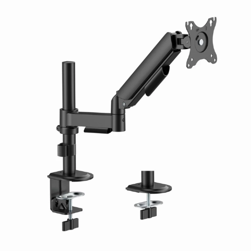 Держатель для монитора GEMBIRD Arm for 1 monitor 17”-32” - Gembird MA-DA1P-02, Adjustable desk display mounting arm, Gas spring 2-9 kg, VESA 75/100, arm rotates, extends and retracts, tilts to change reading angles, and allows to rotate display from landscape-to-portrait mode