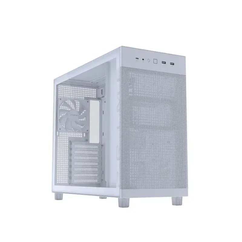 Корпус без БП ASUS Case ATX ASUS PRIME AP303 TG White no PSU, Tempered Glass Side, 1x120 mm Fan Rear, 2xUSB 3.2 Gen1, 1 x USB 3.2 Gen 2x2 Type C, Audio-out&Mic (carcasa/корпус)
