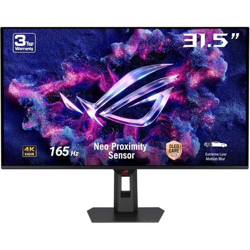 Игровой монитор ASUS 31.5" ASUS ROG Strix OLED XG32UCDS HDR400 4K Gaming Monitor WIDE 16:9, 0.182, 0.03ms, 165Hz, 1000cd/m2, 99% DCI-P3, FreeSync&G-Sync,Pivot, Contrast 1.500.000:1,H:27-255kHz,V:48-165Hz, 3840x2160 QD-OLED, 2xHDMI v2.1/DP1.4/USB-C