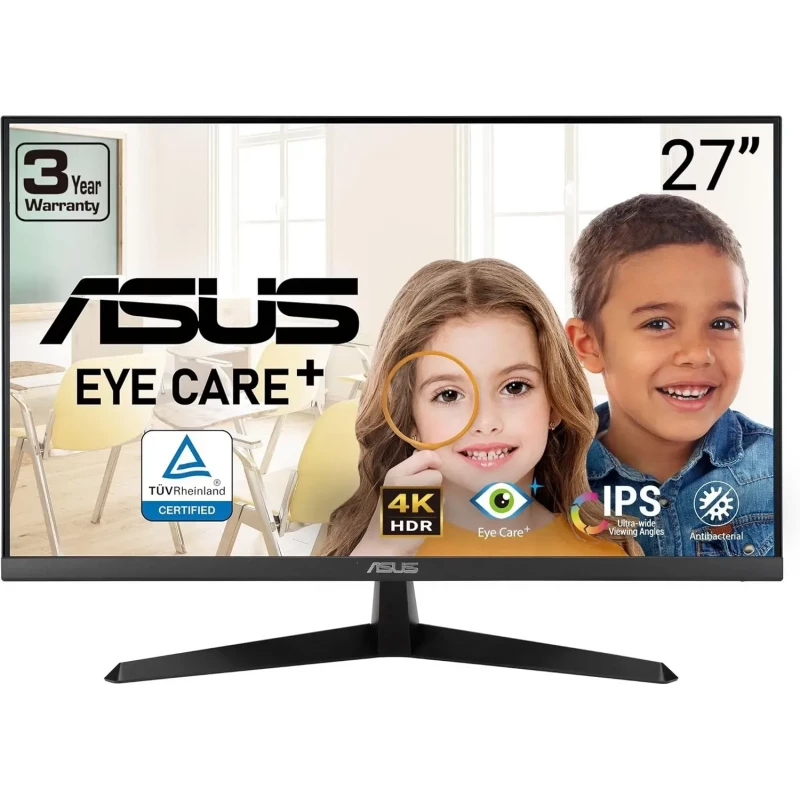 Monitor gaming ASUS 27" ASUS VY27UQ 4K IPS Ultra-slim Frameless Monitor WIDE 16:9, 0.155, 5ms, Contrast 1000:1, H:30-160kHz, V:40-60Hz, 4K UHD 3840x2160, Speakers 2x2W, Display Port 1.4/HDMI 2.0 (monitor/монитор)