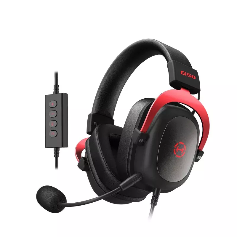 Boxa EDIFIER Edifier G50 Black / Wired 7.1 Surround Sound Gaming Headset, 53mm NdFeB unit, High-performance microphone, USB Easy In-line Adjustment, Compact design of soft leatherette earmuffs, 320g