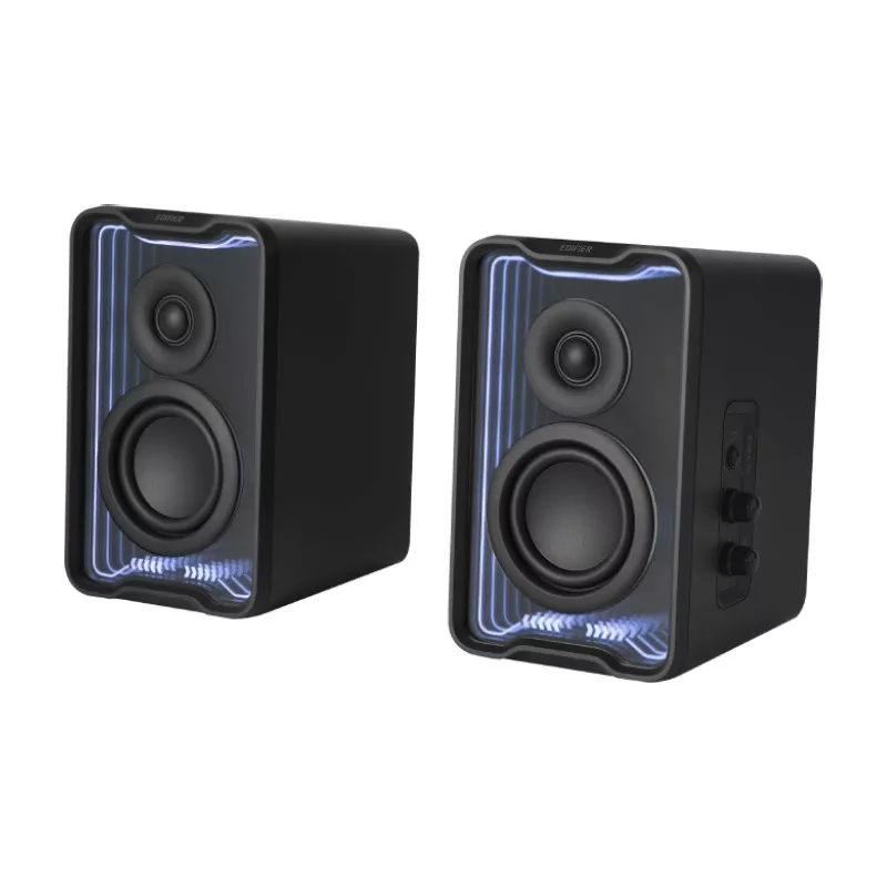 Колонка EDIFIER Edifier QR30 Desktop Active Speaker, 30W RMS, Audio inputs: 3.5mm AUX, USB-A, and Bluetooth5.4, Splendid light effects by TempoAbyss, Edifier ConneX app, black