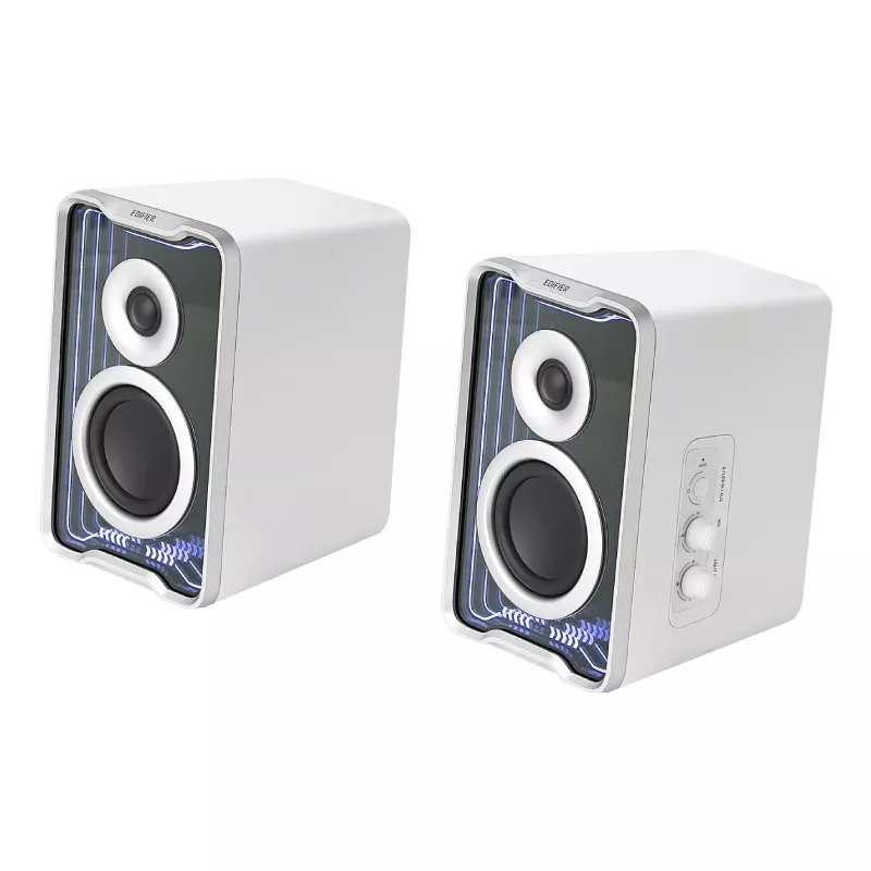 Колонка EDIFIER Edifier QR30 Desktop Active Speaker, 30W RMS, Audio inputs: 3.5mm AUX, USB-A, and Bluetooth5.4, Splendid light effects by TempoAbyss, Edifier ConneX app, white