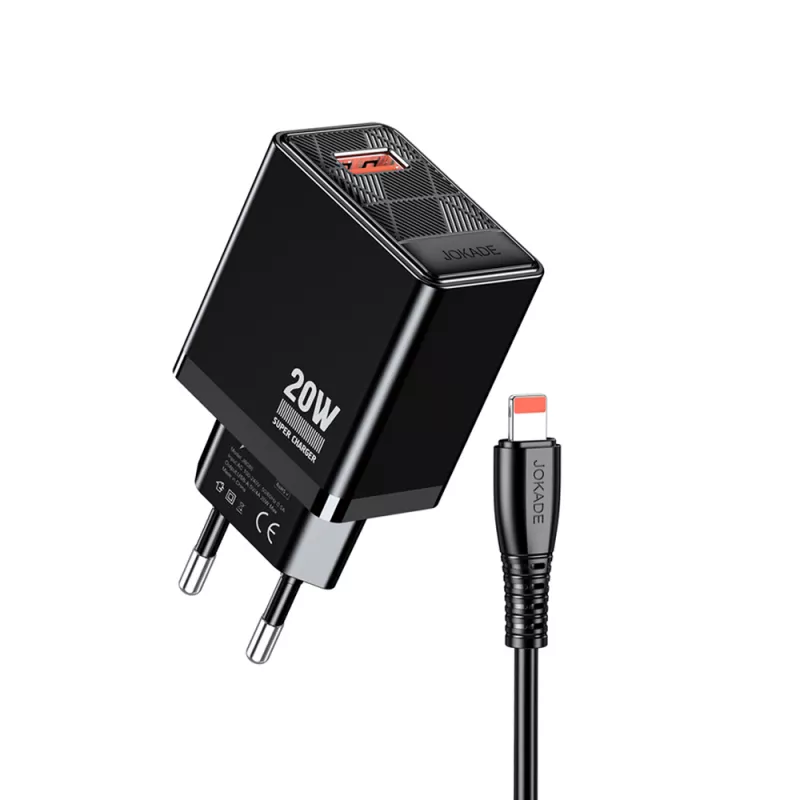 Incarcator Jokade Jokade Wall Charger 1*USB-A 5A,20W with Cable Lightning JB086, Black