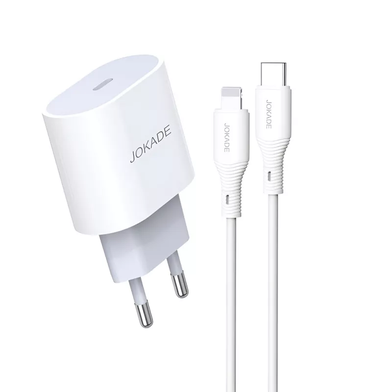 Зарядное устройство Jokade Jokade Wall Charger with Cable Type-C to Lightning 20W Chengyun JB010, White