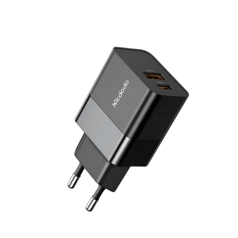 Зарядное устройство MCDODO
 Mcdodo Wall Charger Hydrogen Series 3A 1*USB-A+1*Type-C 20W, Black
