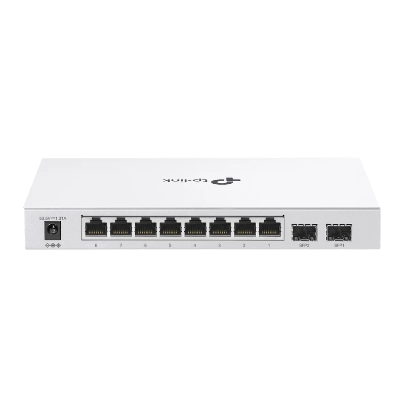 Comutator de retea TP-LINK 10-port 10/100/1000Mbps PoE+ Smart Switch TP-LINK "Festa FS310GP", 8xPoE+ Ports, 61W Budget, 2xSFP, Steel Case