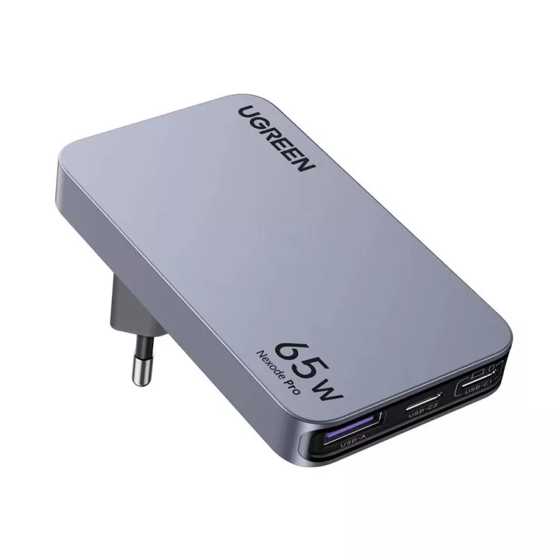 Зарядное устройство UGREEN UGREEN Nexode Pro GaN Charger USB-A+2*USB-C 65W Ultra-Slim X753, Black