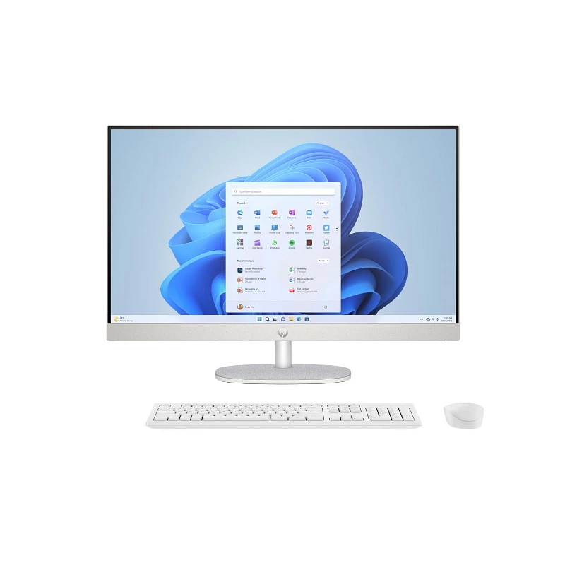 PC All-in-One HP All-in-One PC - 27” HP AiO 27-cr2048ci 27” FHD IPS AG, Intel Core Ultra 7 255U, 16Gb (2x8Gb) DDR5, 512GB M.2 PCIe NVMe SSD, Intel Integrated Graphics, CR, FHD IR Cam, WiFi6 + BT5.2, HDMI, LAN, Wireless KB+MS 510SP, FreeDos, Shell White.