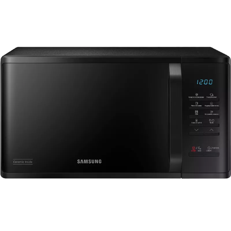 Микроволновая печь Samsung Microwave Oven Samsung MS23K3513AK/OL Volumul camerei: 23 L Tip instalare: Independenta Moduri de func?ionare: Microunde, Dezghetare Putere microunde : 800 W Tip control: Butoane Acoperirea interna a camerei: Ceramica Diametru platou: 288 mm Blocare
