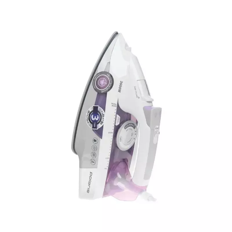 Утюг POLARIS Iron Polaris PIR 2685AK Material talpa: Ceramica Consum energie: 2600 W Volumul rezervorului de apa: 390 ml Spray Sistem anti-picurare Aburire verticala Deconectare automata