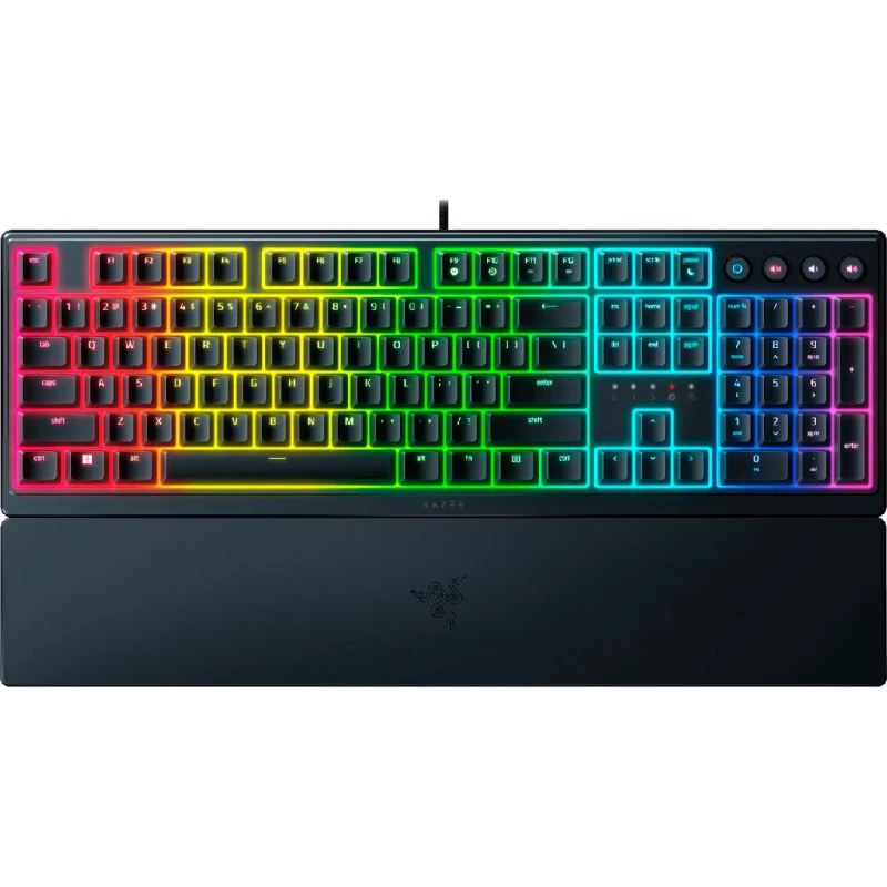 Игровая клавиатура RAZER Keyboard RAZER Ornata V3 - Mecha-Membrane Switches, Low Profile Gaming Keyboard, Full Size, Chroma RGB - Russian Layout RZ03-04460800-R3R1