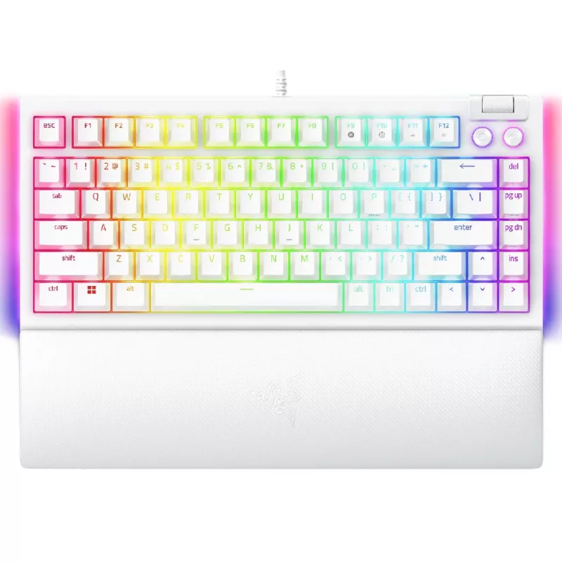 Gaming keyboard RAZER Razer Keyboard Mechanical BlackWidow V4 75% White Edition US Layout RZ03-05001700-R3M1 RZ03-05001700-R3M1