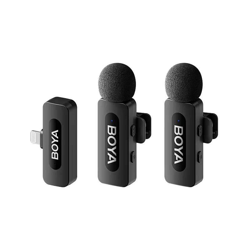 Микрофон Wireless Boya Microphone Wireless Boya BY-V2 V2.0 Ultracompact (Lightning - 2TX+1RX), Black