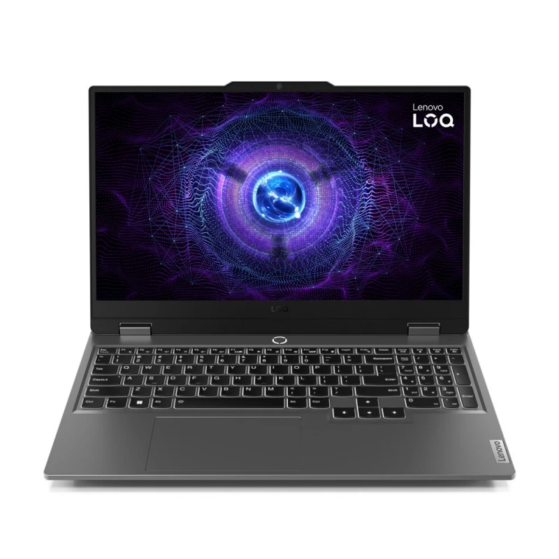 Laptop LENOVO LENOVO LOQ 15IRX9, Luna Grey, AG IPS 15.6” FHD 300nits 144Hz (Intel Core i5-13450HX, 10x Core, up to 4.6GHz, 16GB DDR5 (1 slot free), 512GB M.2 2242 NVMe (1 slot free), NVIDIA GeForce RTX 4050 6GB, Wi-Fi 6, RJ-45, 60Wh, FHD 1080p Webcam, White Backli