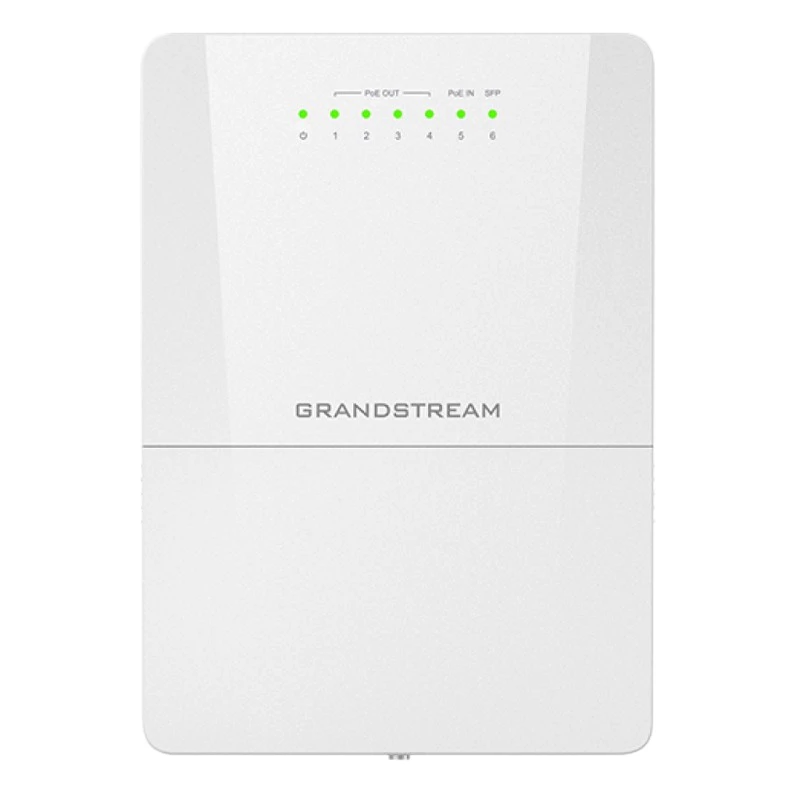 Коммутатор сетевой TP-LINK .6-port Outdoor Gigabit Lite Managed PoE++ Grandstream Switch, "GWN7710R",1x PoE++ IN, 1x PoE++ OUT, 4xPoE+,  up to 100W Budget, 2.5GbE SFP, IP66