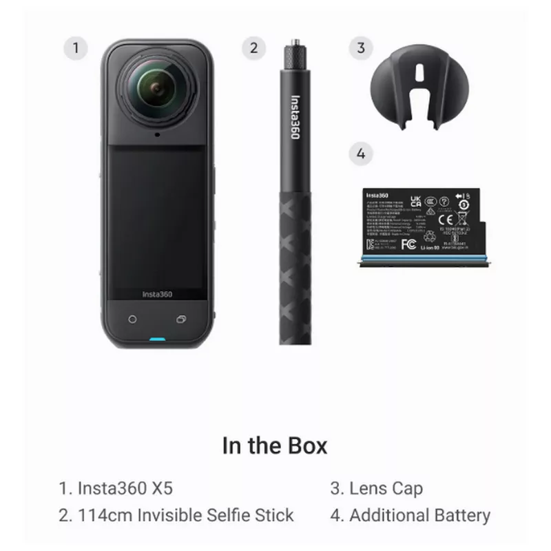 Фотоаппарат моментальной печати Insta360 Camera Action Insta360 X5 Starter Bundle
