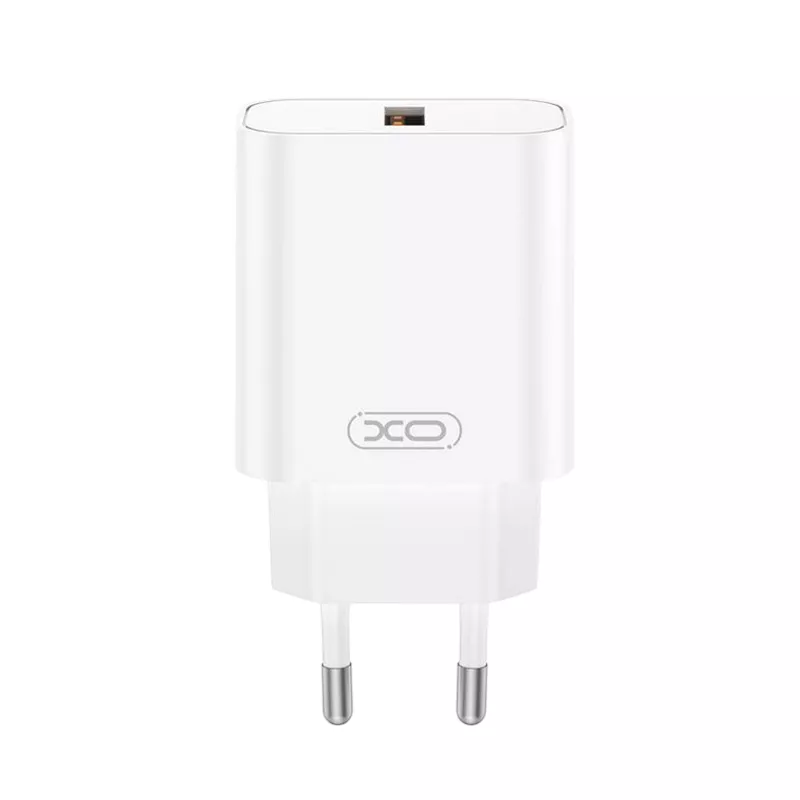Зарядное устройство XO Wall Charger XO, 1USB, QC18W + cable Lightning, CE33, White
