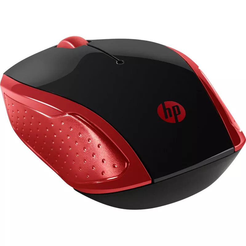 Mouse HP Wireless Mouse HP 200, Compact, 3 buttons, Ambidextrous, 78g., 2xAAA, 2.4 GHz, Black/Red