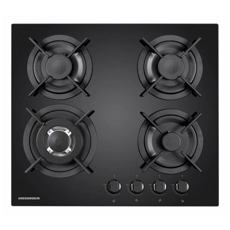 Plita incorporabila cu inductie Heinner Встраиваемая варочная панель Heinner HBH-M447IWFGBK 4 конфорки | WOK | чугунная решётка | электроподжиг | предохранительное устройство | форсунки для сжиженного газа в комплекте черн. стекло