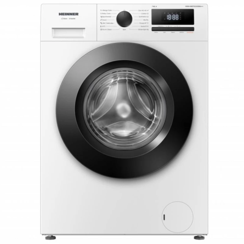 Стиральная машина Heinner Стиральная машина (7 кг) Heinner HWM-HME7012IVSMA+++ 7кг | 1200 об. | A | 84.5x59.7x46.5 | Inverter | Display | SLIM Белый