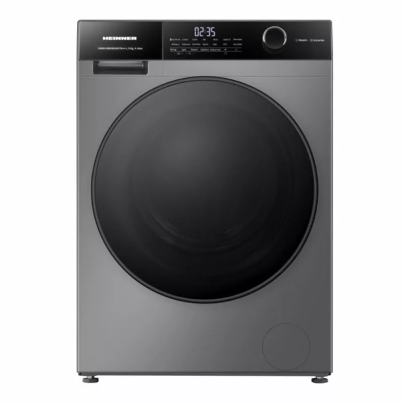 Стиральная машина Heinner Стиральная машина (9 кг) Heinner HWM-HMK9014IVTA+++ 9кг | 1400 об. | A | 85x47.5x59.5 | Inverter | Touch panel | Display Серебристый