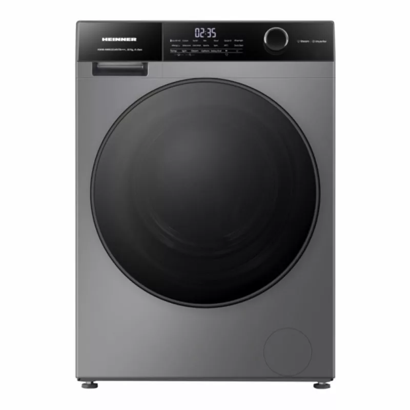 Стиральная машина Heinner Стиральная машина (10 кг) Heinner HWM-HMK1014IVTA+++ 10кг | 1400 об. | A | 85x61x60 | Display | Inverter | Touch | Haier like design Серебристый