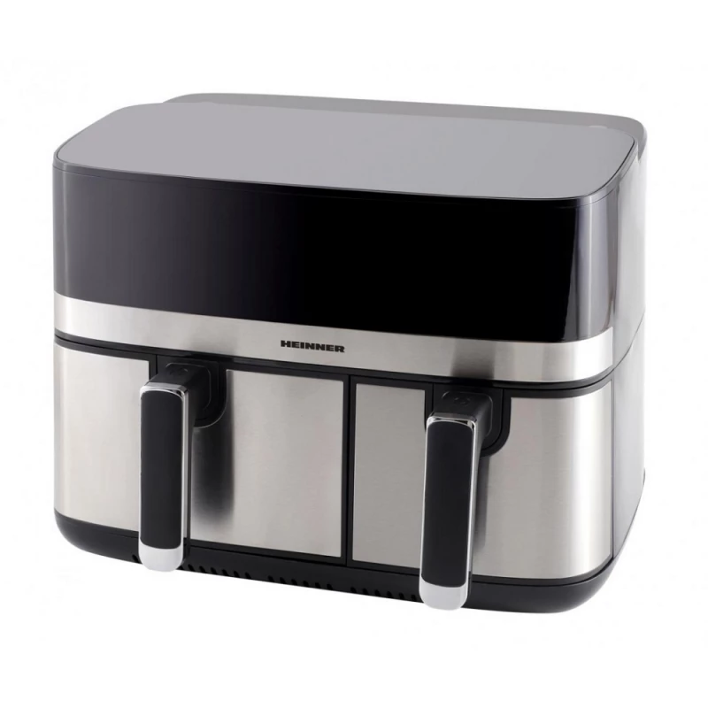 Cuptor cu convectie, fryer Heinner Аэрогрили Heinner HAF-H9DB17BKS 1700 Вт | 8.6 л | Двоиная  (5.3 л +  3.3 л) | Дисплей | Сенсорное управление Серебристый