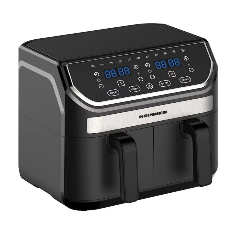 Cuptor cu convectie, fryer Heinner Аэрогрили Heinner HAF-KDB1700BK 1700 Вт | 8.5 л | Двоиная | Дисплей | Сенсорное управление |  Черный