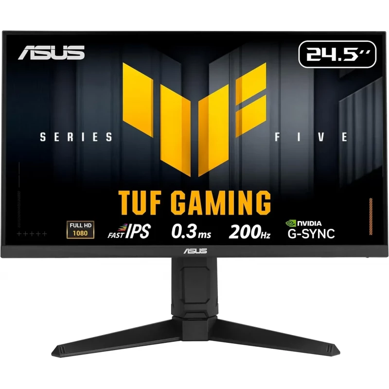 Монитор ASUS 24.5" ASUS TUF Gaming VG259QL5A Fast IPS Gaming Monitor WIDE 16:9, HDR10, 0.2832, 0.3ms, 200Hz, FreeSync Premium&G-Sync, Pivot, Cont. 1000:1, H:240-240kHz,V:48-200Hz, 1920x1080 FullHD, Speakers 2x2W,2xHDMI v2.0/Display Port1.4, (monitor/монитор)
