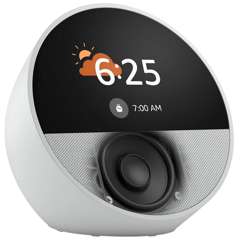 Smart Speaker AMAZON Amazon Echo Spot Smart Alarm Clock with Alexa (2024), Glacier White