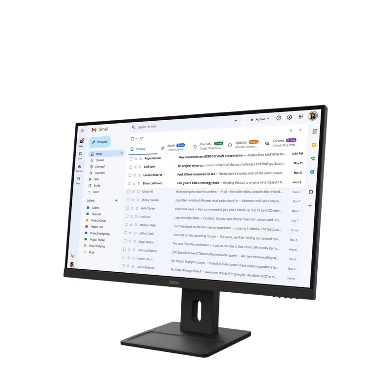 Monitor LENOVO 27" LENOVO ThinkVision E27-40,Black,IPS,1920x1080 100Hz,4ms, 250cd, CR1300:1,D-Sub+HDMI+DP+USB,Spkrs,Pivot